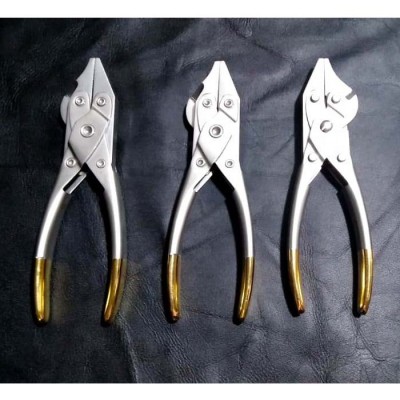 Orthopedic Parallel Pliers with Gold Plated Grip 17cm